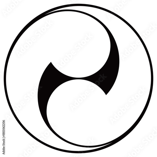 家紋です。石持地抜左二つ巴といいます。