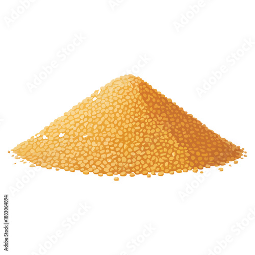 Pile Of Grain Source Food Staple Cereal Seed Agriculture Crop Field Farm Ingredient Harvest Meal Diet Vector Illustration