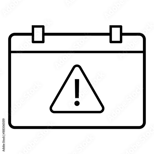 deadline alert line icon with editable stroke