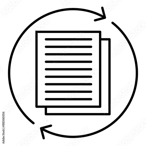 revision line icon with editable stroke