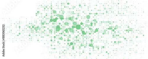 Light Blue, Green vector red banner with set of circles, dots. Donuts Background. Creative Design Template. Technological halftone vector illustration.