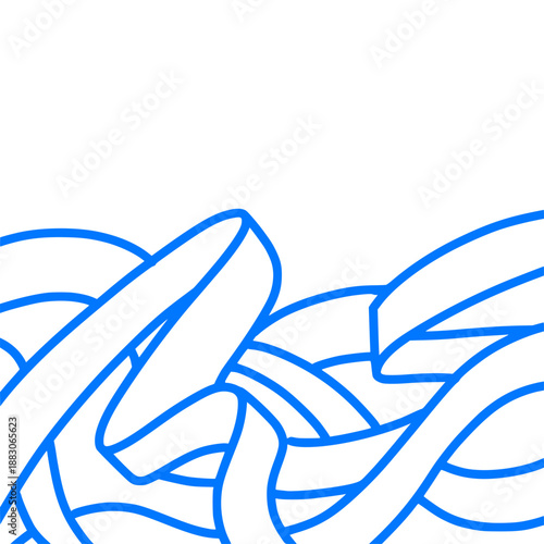 Abstract blue line wave background with flowing curves