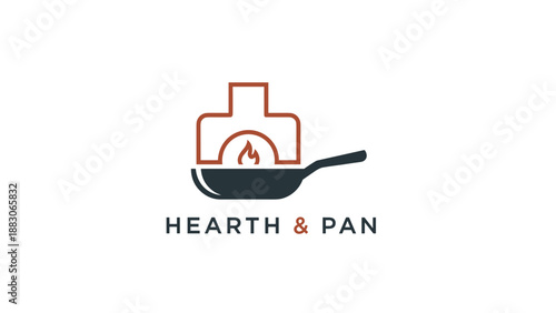Hearth and Pan Logo Design Element.