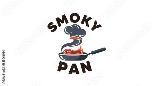 Smoky Pan Logo with Chef Hat.