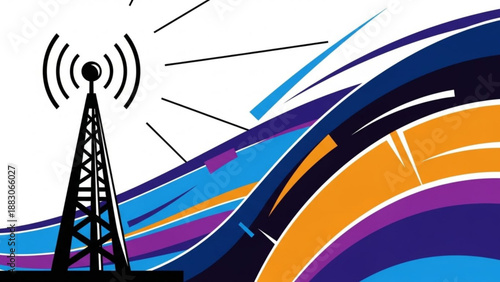 Modern Abstract Gradient Wave Vector Background with Smooth Transitioning Colors, Suitable for Corporate Banners and Digital Signage