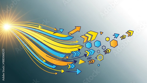 Abstract seamless pattern of stylized leaves and branches, minimalist organic design in green and brown tones