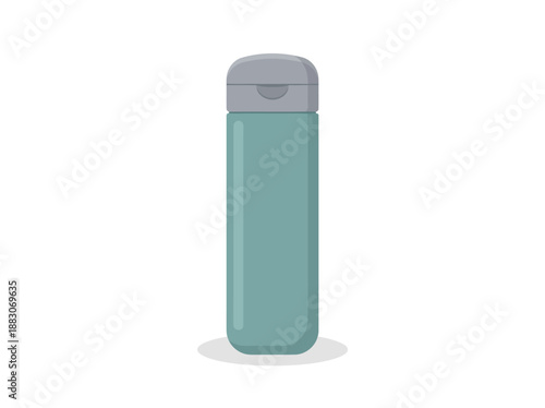 Modern Reusable Water Bottle Tumbler Flat Vector Illustration