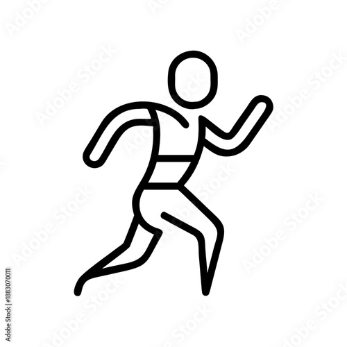 vector icon of a running man silhouette