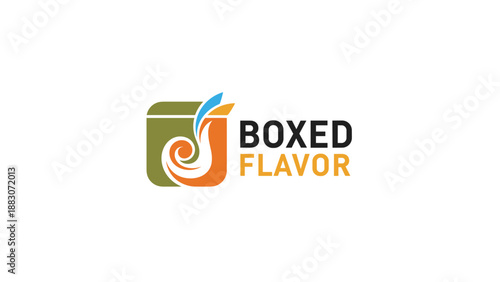 Boxed Flavor Logo Design Element.