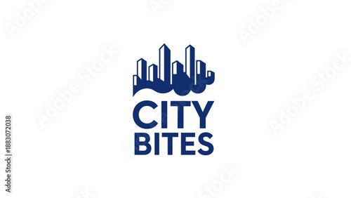 City Bites Logo Design with Skyscrapers.