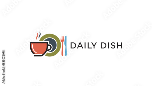 Daily Dish Logo with Coffee Cup.