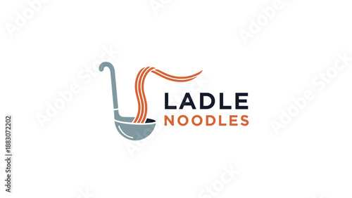 Ladle Noodles Logo Design Illustration 1.