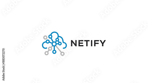 Netify Logo with Stylized Network Design.
