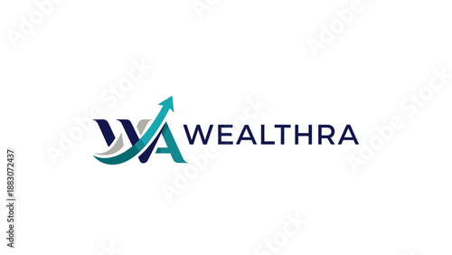 Wealthra Logo Design with Stylized Lettering.