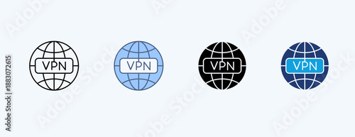 Vpn Icon Multiple Icon Illustration Vector