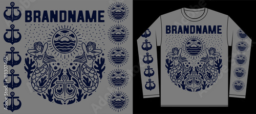 longsleeve tshirt design artwork illustration