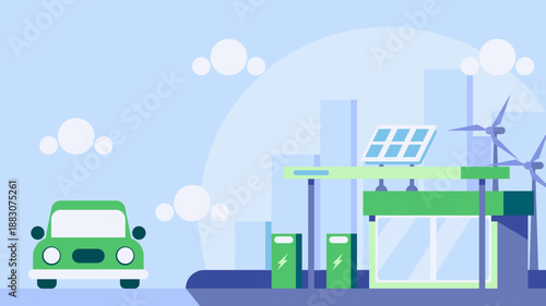 Renewable Energy Electric Vehicle Charging Station