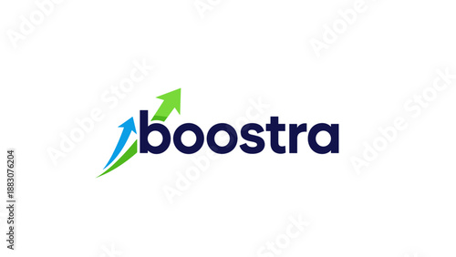 Free Download Boostra Logo Design with Arrow Symbol. - GFXLoad