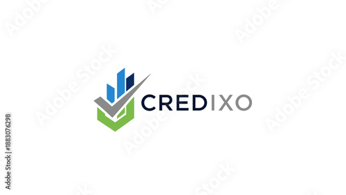 Credixo Logo Design with 3D Elements.