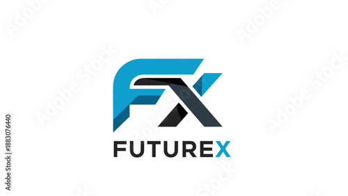 FuturEx Logo Design with Blue and Black.