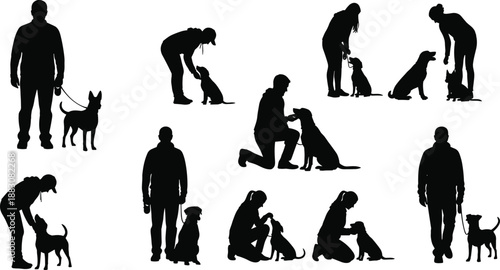 Collection of Happy Children Silhouettes Featuring Boys and Girls Cheering with Raised Arms and Sitting Together for Youth Education Joy and Diverse Childhood Concepts