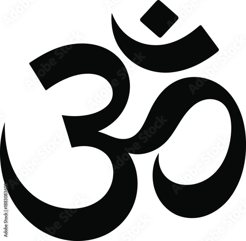 Om symbol representing hinduism and meditation