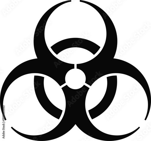 Biohazard symbol warning sign