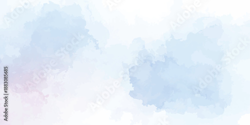Abstract beautiful decorative and lovely soft blue grunge watercolor texture background design.Pastel blue watercolor design with digital painted for template.