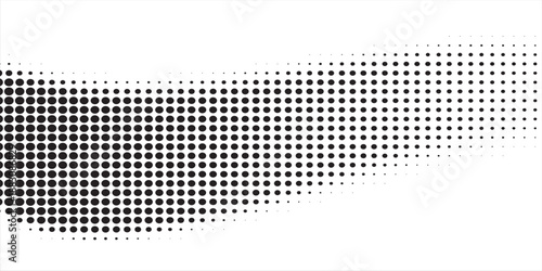Dotted halftone gradient texture. Vanishing polka dot background. Repeating dots gradation pattern background. Black fading comic pop art
