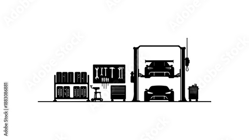 Industrial Assembly Line with Vehicles