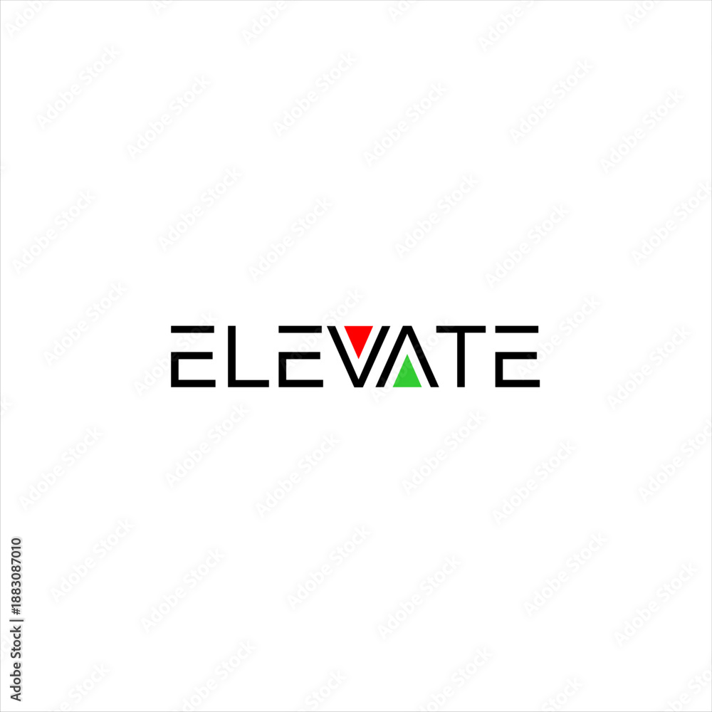 Obraz premium Elevate logo design with stylized lettering and vibrant colors.