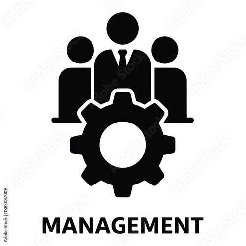 Team management isolated on white background, Vector