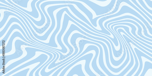 Abstract background seamless pattern with colorful waves. Trendy vector illustration in retro psychedelic style