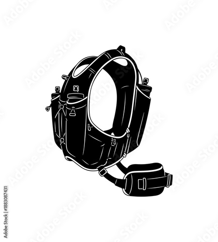 Black Leather Belt with Metal Buckle