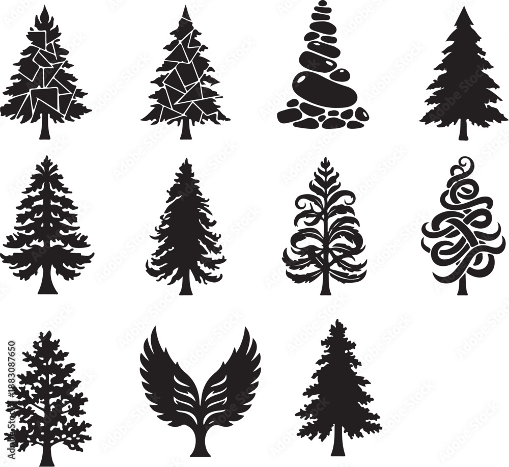 Obraz premium Multiple Tree Vector design 