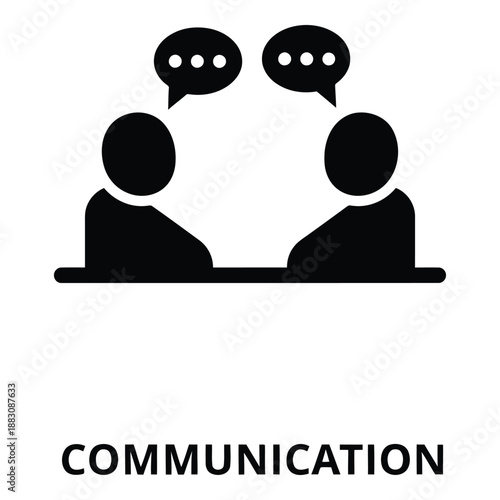 Two people engaging in conversation isolated on white background, Vector