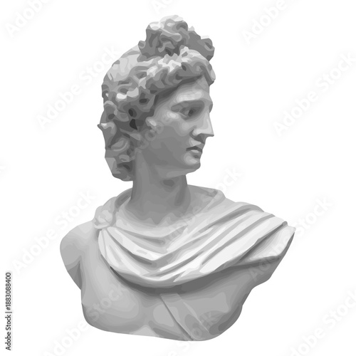 Hyperrealistic greek bust