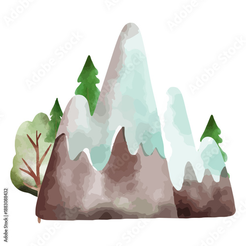 Winter weather mountain nature