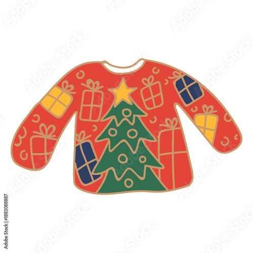 Christmas ugly sweater color stroke