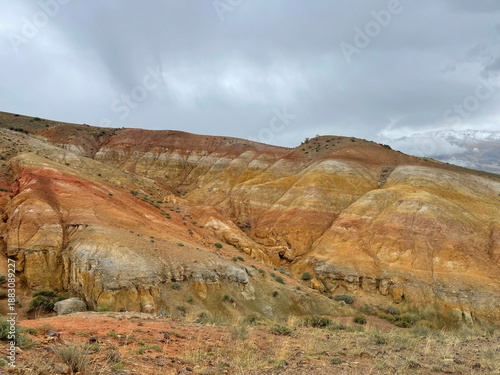 Colored mountains or Mars in Altai, Russia