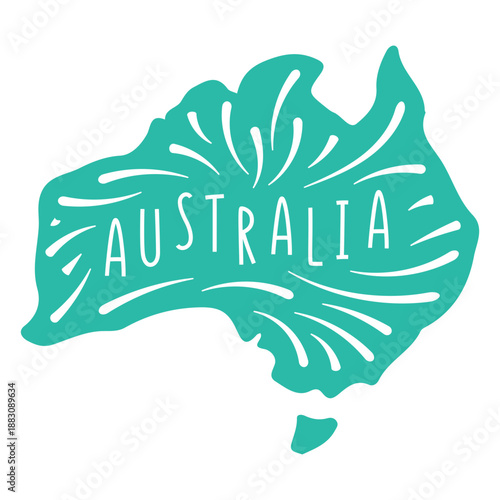 Australia Continent Map