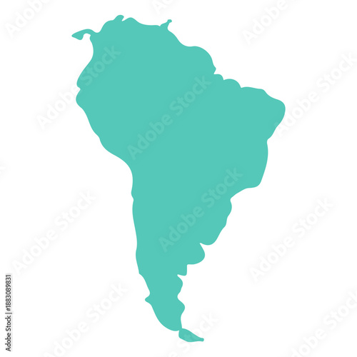 South American Map Silhouette
