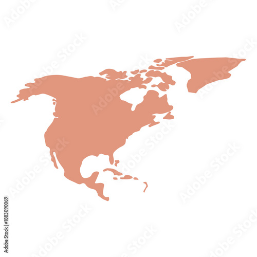 North America Map Silhouette