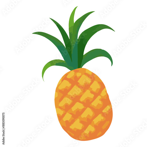 Pineapple watercolor icon