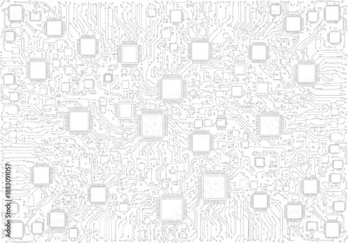 Intricate and Complex Digital Circuitry Map Illustration