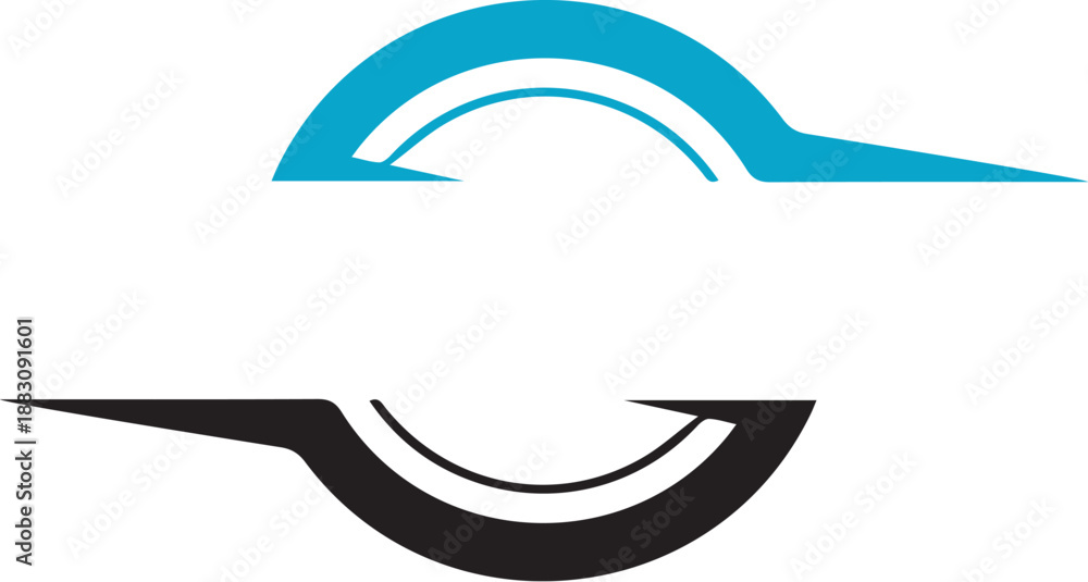 Obraz premium Abstract Circular Swoosh Logo Design.