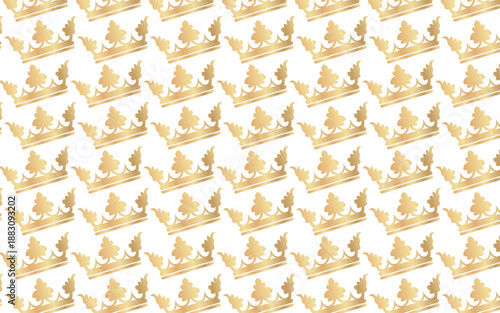 Golden crowns seamless pattern vector royal regal symbol ornate decorative background
