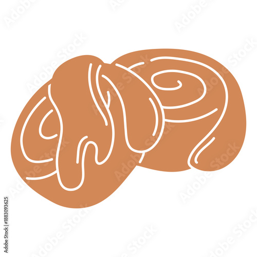 Cinnamon rolls cut out design