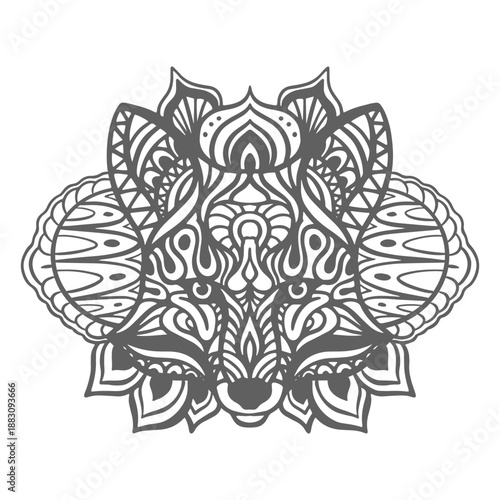 Mandalas with animal totem poles