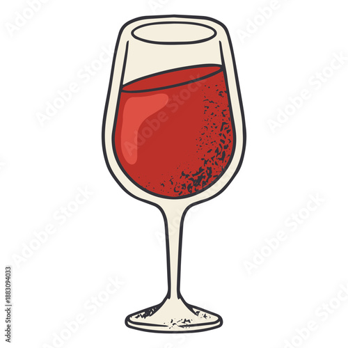 Valentine glass of wine